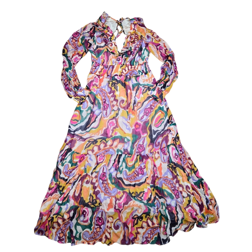 Anthropologie Multicolor Abstract Print Maxi Dress - Picture 5 of 13